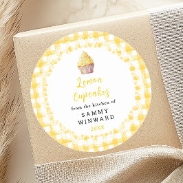 Etiqueta de Comida de Cupcakes de Limão Caseiro