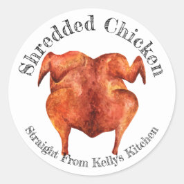 Etiqueta de Comida de frango destruído para empres