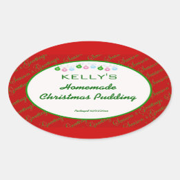 Etiqueta de comida de Natal Vermelho