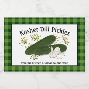 Etiqueta de Comida do Kosher Dill Seleciona a Xadr