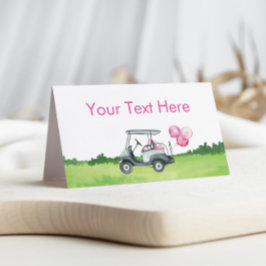 Etiqueta de Comida do Tema de Golfe Rosa