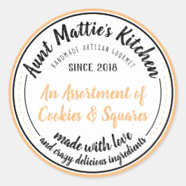 Etiqueta de Comida Gourmet artesanal