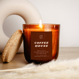 Etiqueta De Comida Ou Vela De Estilo Retroativo Mo