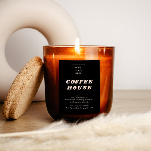 Etiqueta De Comida Ou Vela De Estilo Retroativo Mo