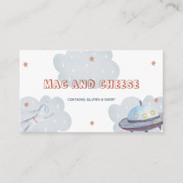 Etiqueta de Comida para Festa do Espaço Exterior