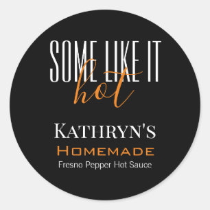 Etiqueta de Comida personalizada "Like It Hot"