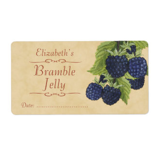 Etiqueta de conservas de amora