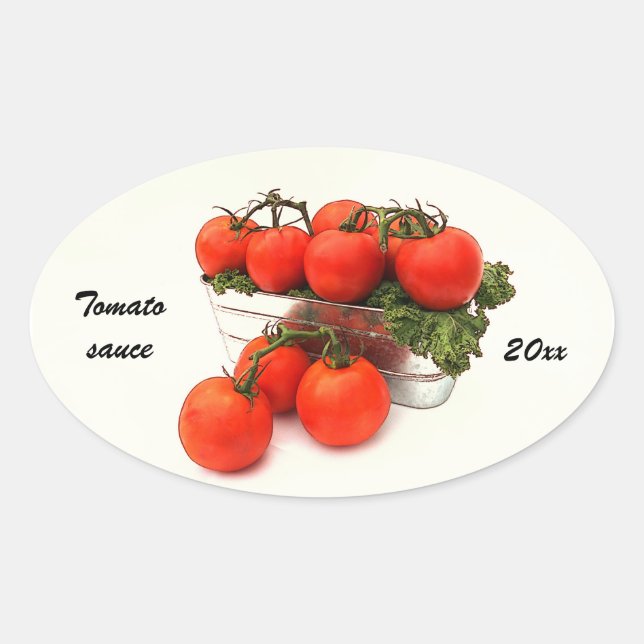 Etiqueta de conservas de molho de tomate (Frente)