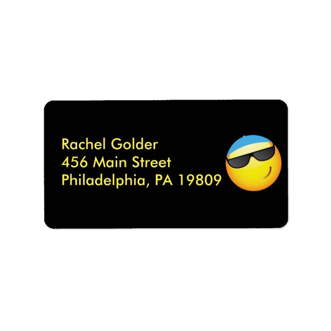 Etiqueta de Convite para Bar EMOJI Bat Mitzvah (Frente)