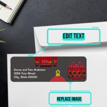 Etiqueta de Convite para Feriado de Férias do Swea