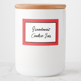 Etiqueta de cookie personalizada, Jar de cozinheir