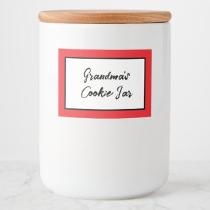 Etiqueta de cookie personalizada, Jar de cozinheir