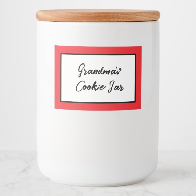 Etiqueta de cookie personalizada, Jar de cozinheir (Frente)
