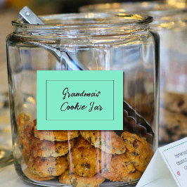 Etiqueta de cookie personalizada, Jar de cozinheir