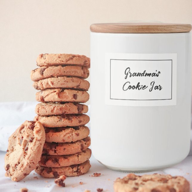 Etiqueta de cookie personalizada, Jar de cozinheir (Criador carregado)