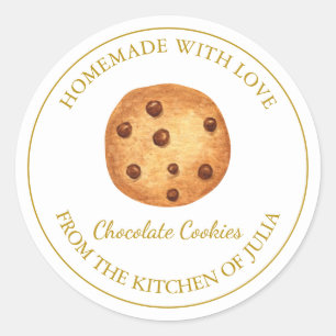 Etiqueta de Cookies de Chocolate Homemade Branco