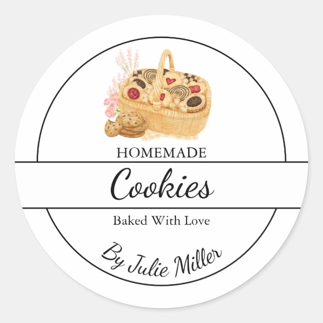 Etiqueta de cookies simples (Frente)