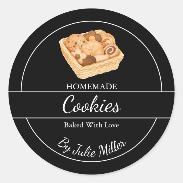 Etiqueta de cookies simples (Frente)