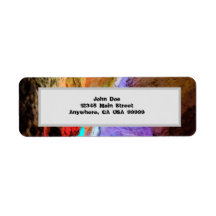 Etiqueta de correio colorido