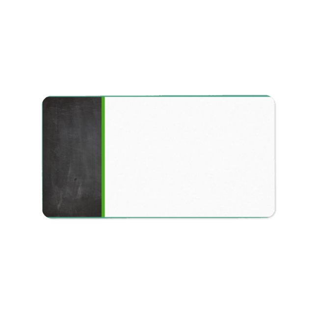 Etiqueta de Correio de Casamento Verde Chalkboard (Frente)