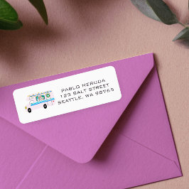 Etiqueta de Correio PERSONALIZADA Pink do Motohome