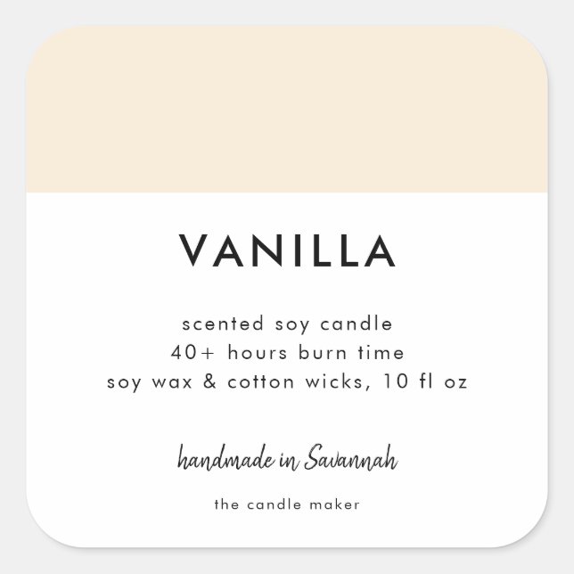 Etiqueta de Cosméticos da Vela de Encapsulamento d (Frente)