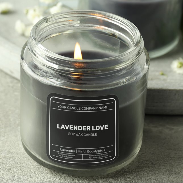 Etiqueta de Cosméticos de Vela de Embalagem Minima (Criador carregado)