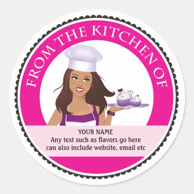 Etiqueta de cozinha - Design profissional (Frente)