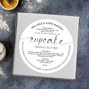 Etiqueta de Cupcake da Lei de Algodão Simples e Mo