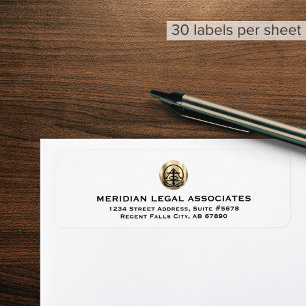 Etiqueta de devolução de logotipo Dourado Elegante