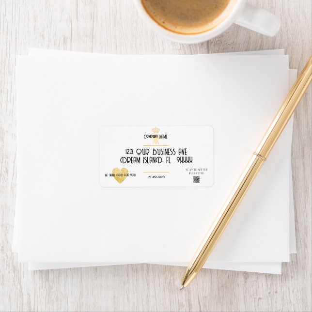 Etiqueta de devolução de negócios HEART personaliz (Insitu)