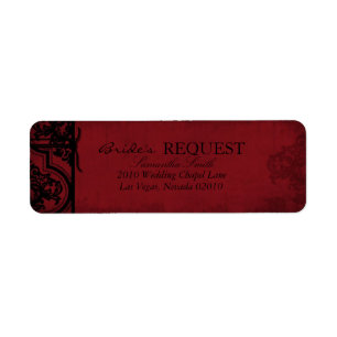 Etiqueta de devolução de noiva de vampiro B