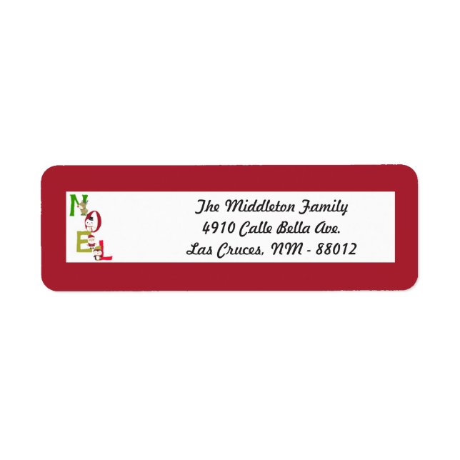 Etiqueta de devolução de Papais noeis de Natal NOE (Frente)