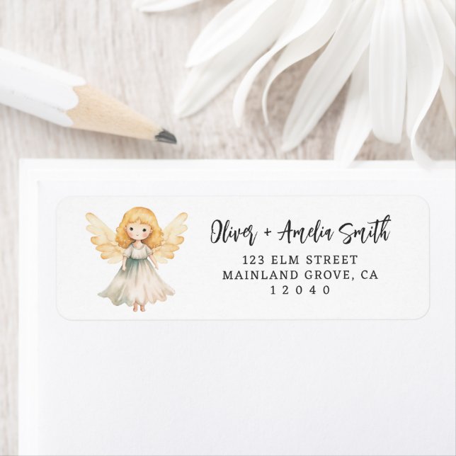 Etiqueta de devolução do Anjo de Natal (Insitu)
