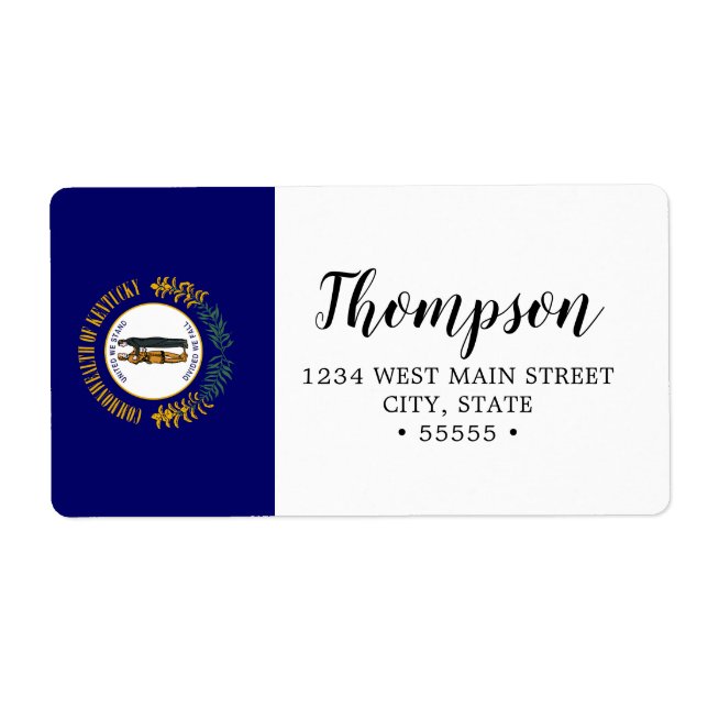 Etiqueta de devolução do Kentucky (Frente)