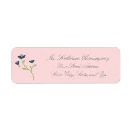 Etiqueta de devolução floral rosa feminina bonita