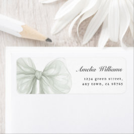 Etiqueta de devolução minimalista Sage Sheer Bow