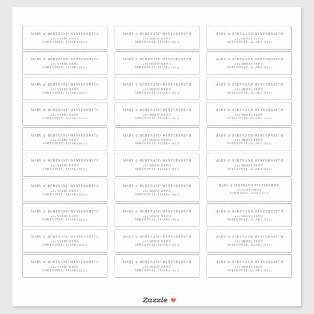 Etiqueta de devolução pré-endereçada de casamento  (Folha)