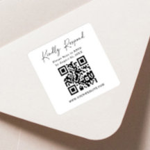 Etiqueta de Devolução Quadrada com Código QR | Ade