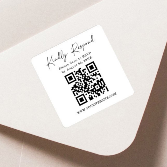Etiqueta de Devolução Quadrada com Código QR | Ade (Criador carregado)