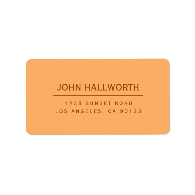 Etiqueta de devolução simples editável (Frente)