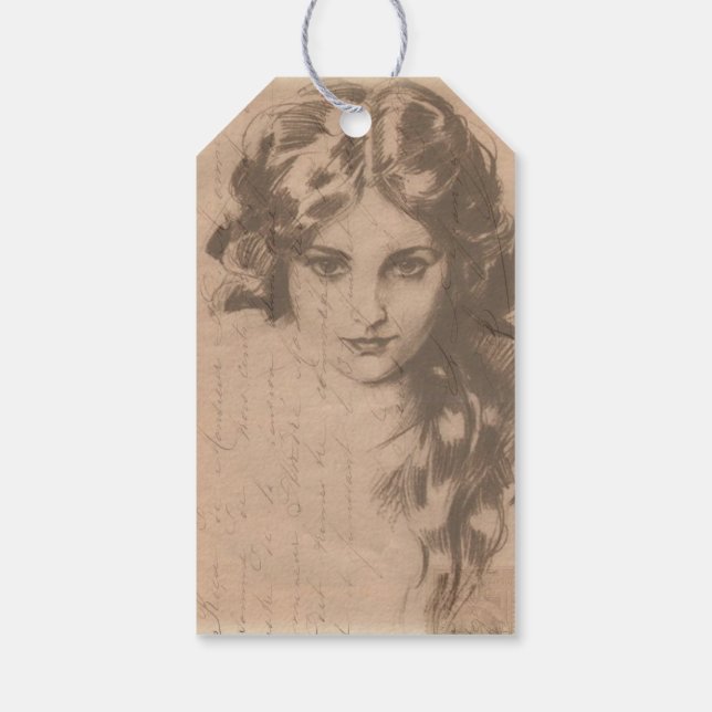 Etiqueta de Diário de Script Romântico (Verso)