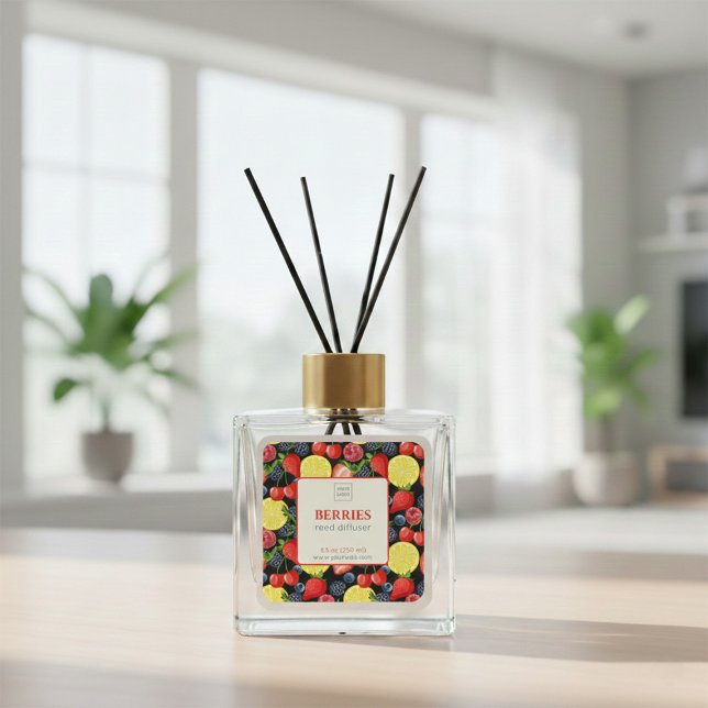 Etiqueta de Difusor de Cana com Frutas Vermelhas P (Criador carregado)