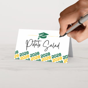 Etiqueta de dobramento do Boné de formatura verde