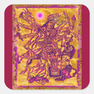 Etiqueta de Durga da deusa