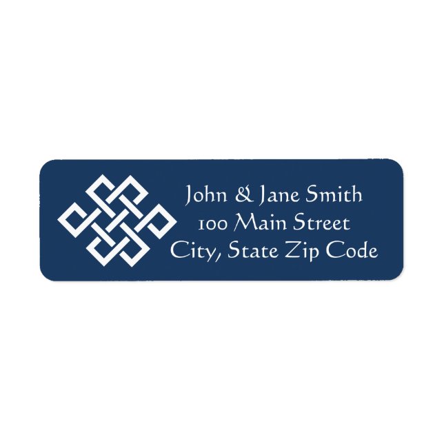 Etiqueta de Elegância Chinesa no Endereço de Devol (Frente)