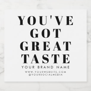 Etiqueta de embalagem branca moderna