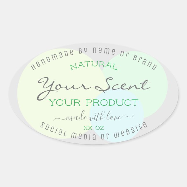 Etiqueta de Embalagem de Produto Moderno com Círcu (Frente)