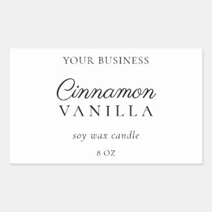 Etiqueta de embalagem do produto de velas minimali