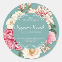 Etiqueta de embalagem do produto Vintage Floral Be